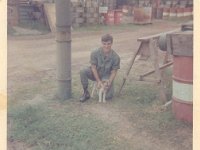 Survey Section dog, "O.B" with Pete Petras - Phouc Vinh 1968
