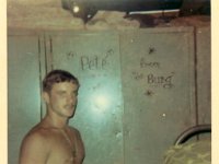 Pete Petras with lockers at Quan Loi